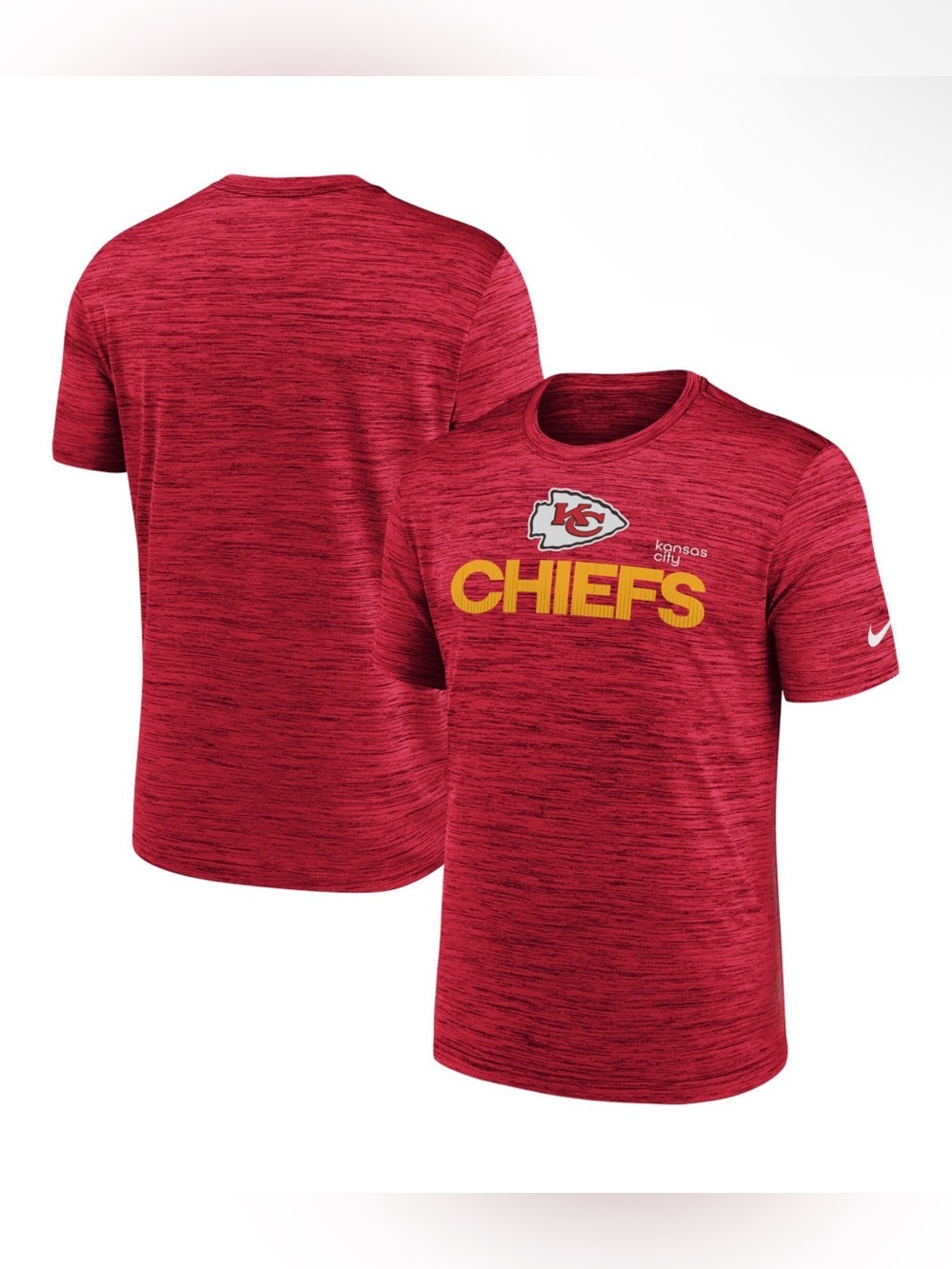 Nike Kansas City Chiefs Football Red Velocity Dri Fit T Shirt Mens Medium